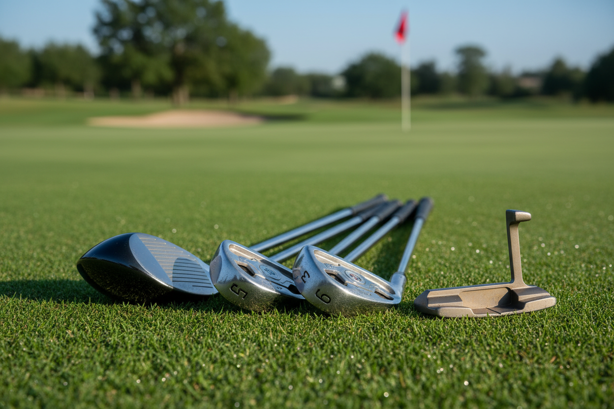 Apenas Tacos de golfe num fairway